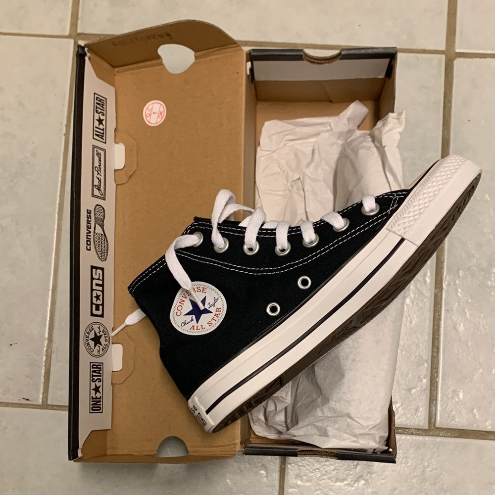Converse Kids Black and White High-Top Sneakers